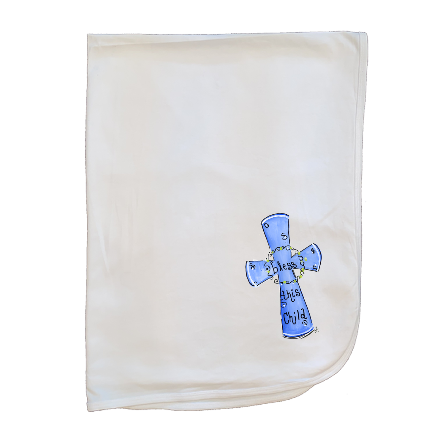 Cotton Baby Blanket 1066 Blue - Bless this Child