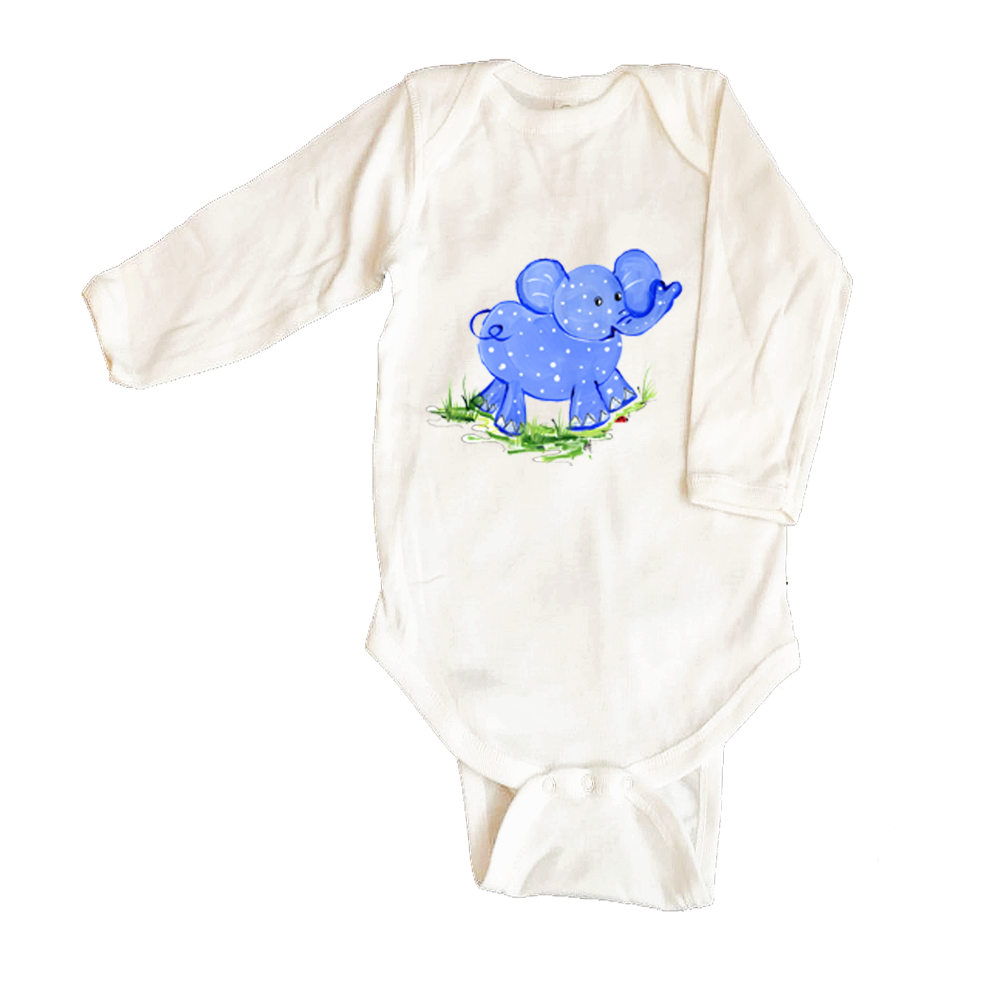 Bodysuit Long Sleeve 250 Blue Elephant