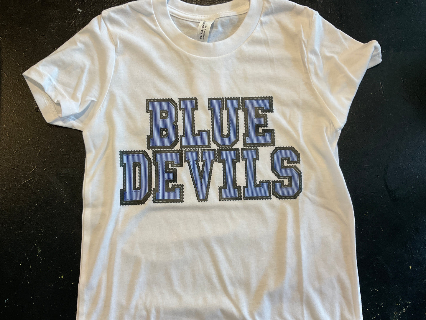 Cozy Momma Blue Devils Seersucker TShirt