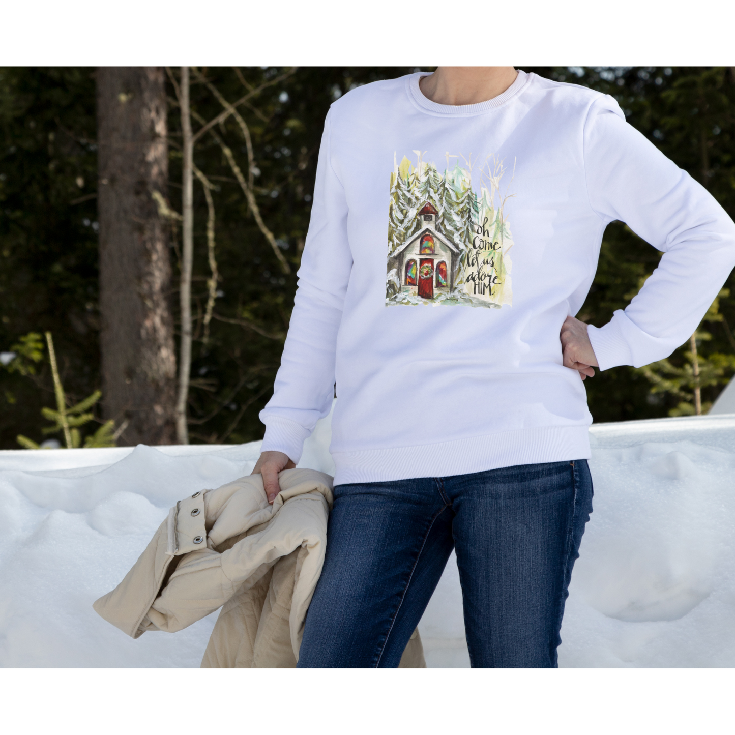 Christmas Chapel Adult T-shirt