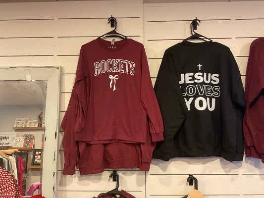 HANDMADE ALABAMA: Rockets Bow Long Sleeve Tee