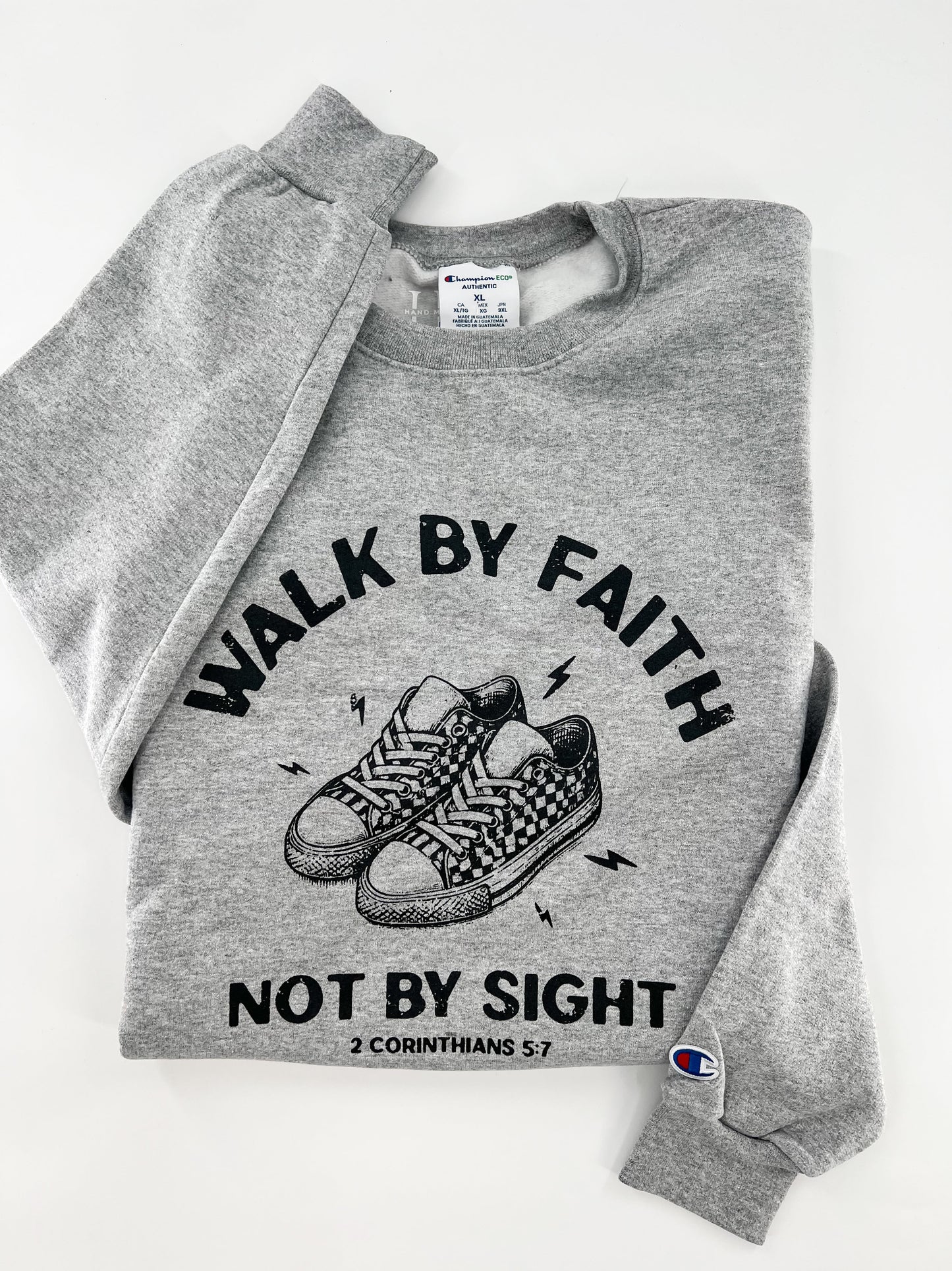 Walk by Faith - Black Sneaker Design