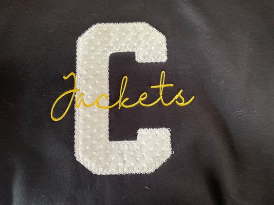 D's Designs yellow jacket dot sweattshirt