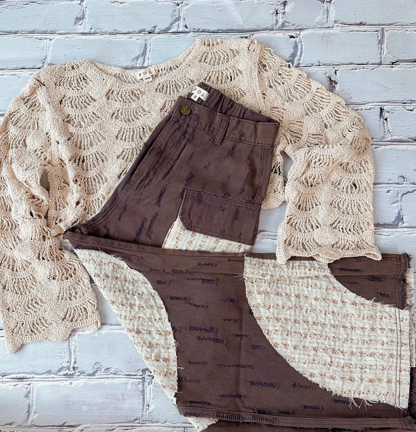 Boho Dreams Brown Patchwork Pants