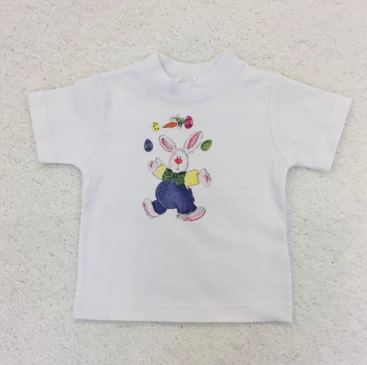 Cotton Tee Shirt Short Sleeve Juggling Bunny