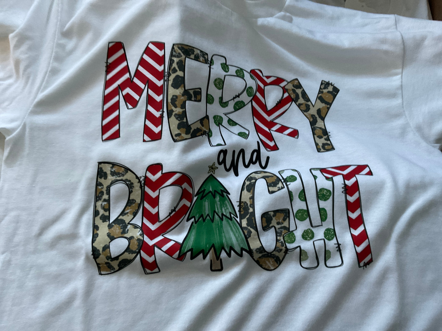 Cozy Momma adult Merry & Bright LS tee