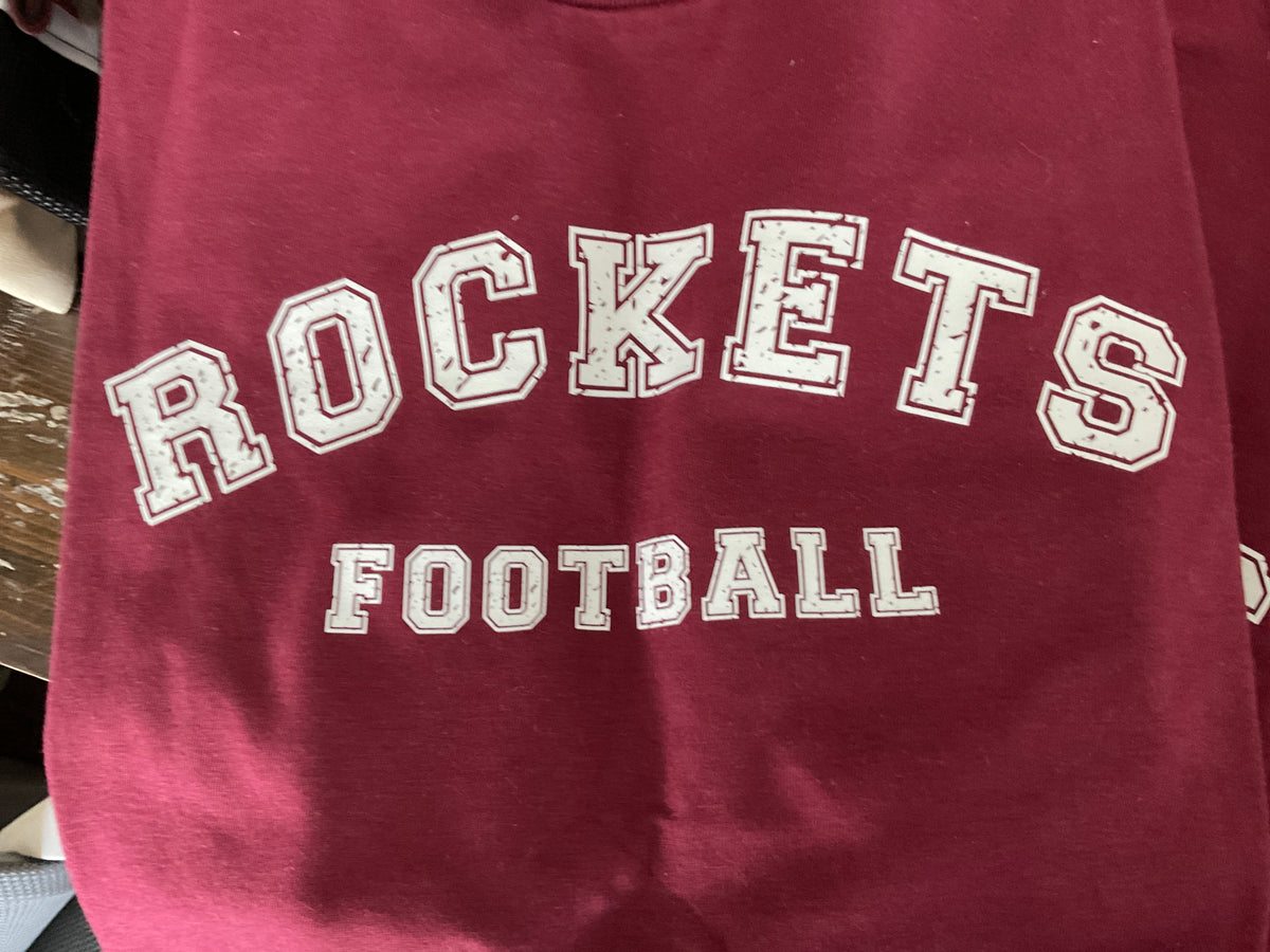 Cozy Mama rockets football maroon tshirt