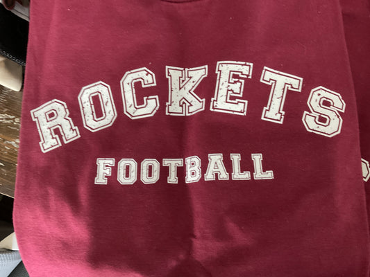Cozy Mama rockets football maroon tshirt