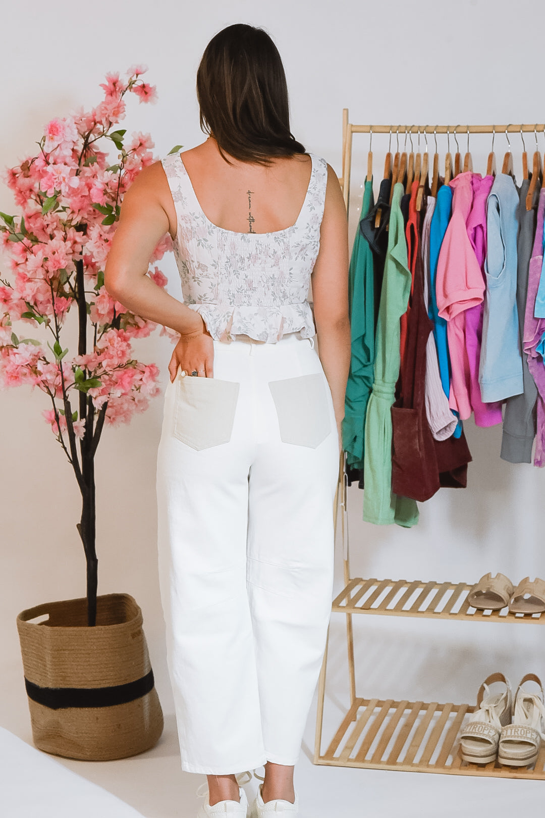 Coastal Cream Contrast Jeans