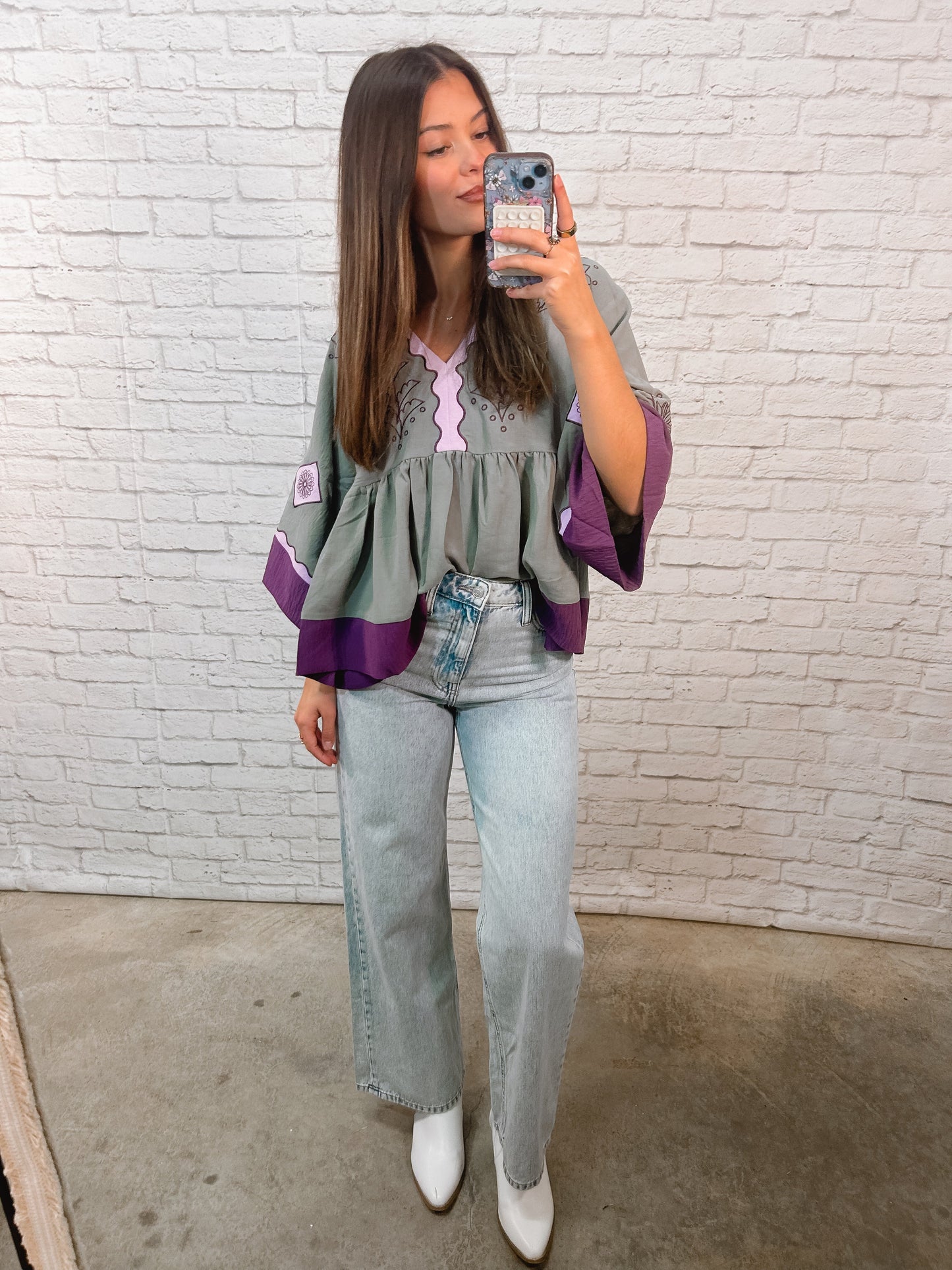 The Whispered Meadow Babydoll Top