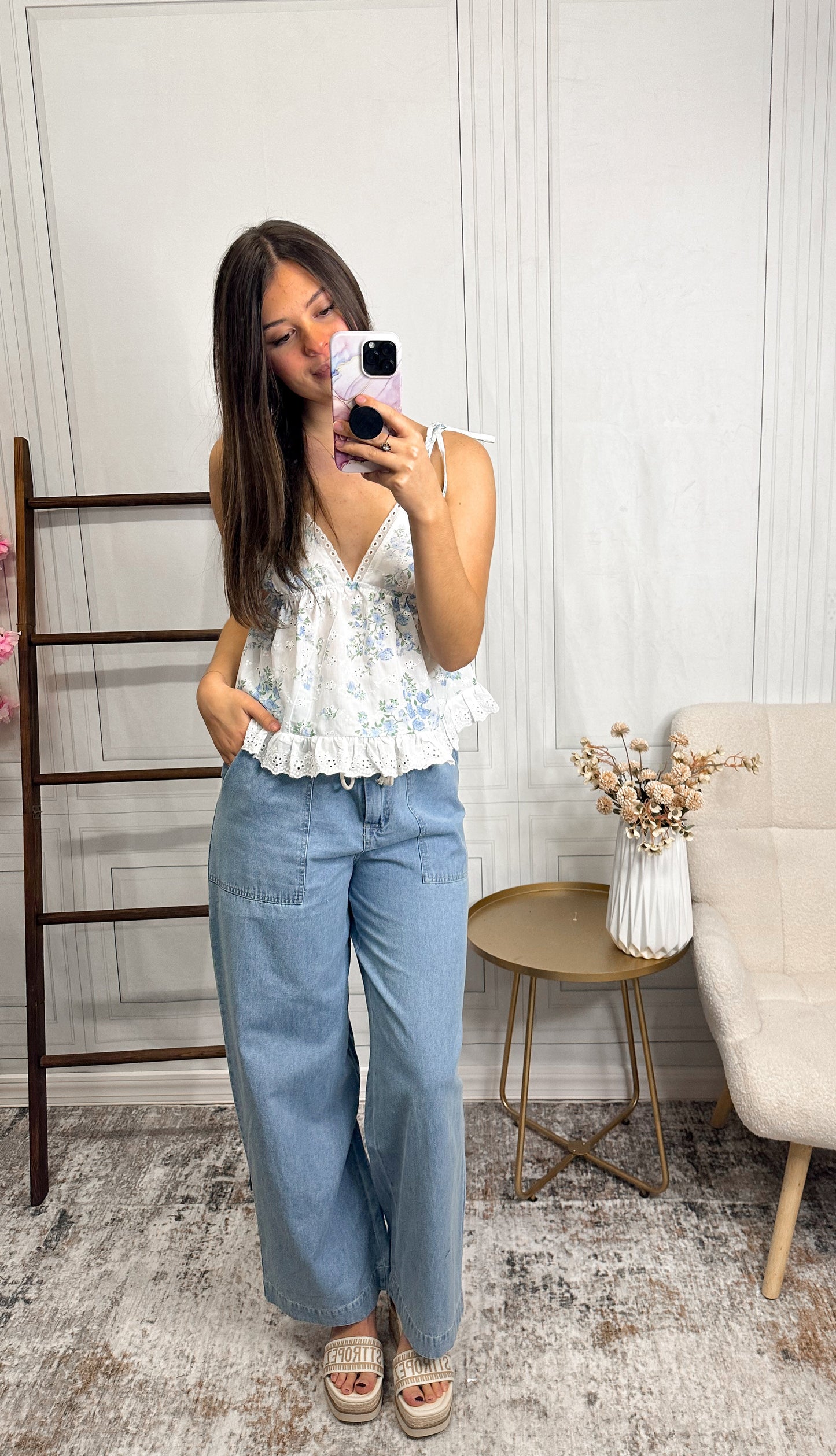 Easy Days Wide Leg Denim Pants