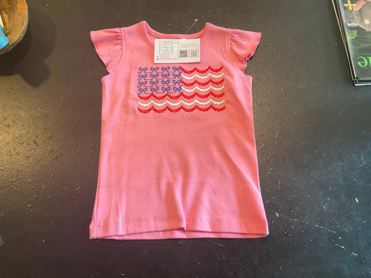 D’s Designs USA Flag Shirt 2T