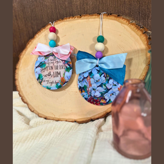 Will Not Be Shaken Wreath Car Charm