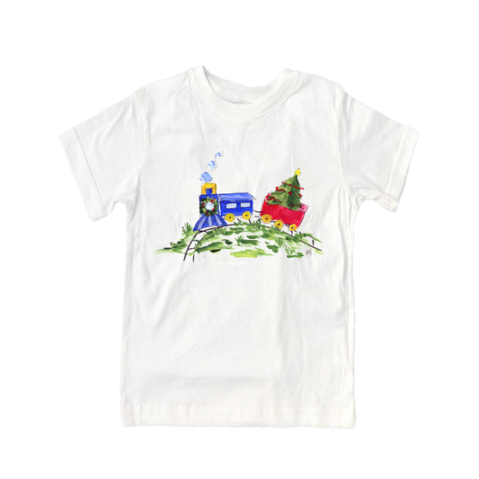 Child Shirt -44 Christmas Train with Tree