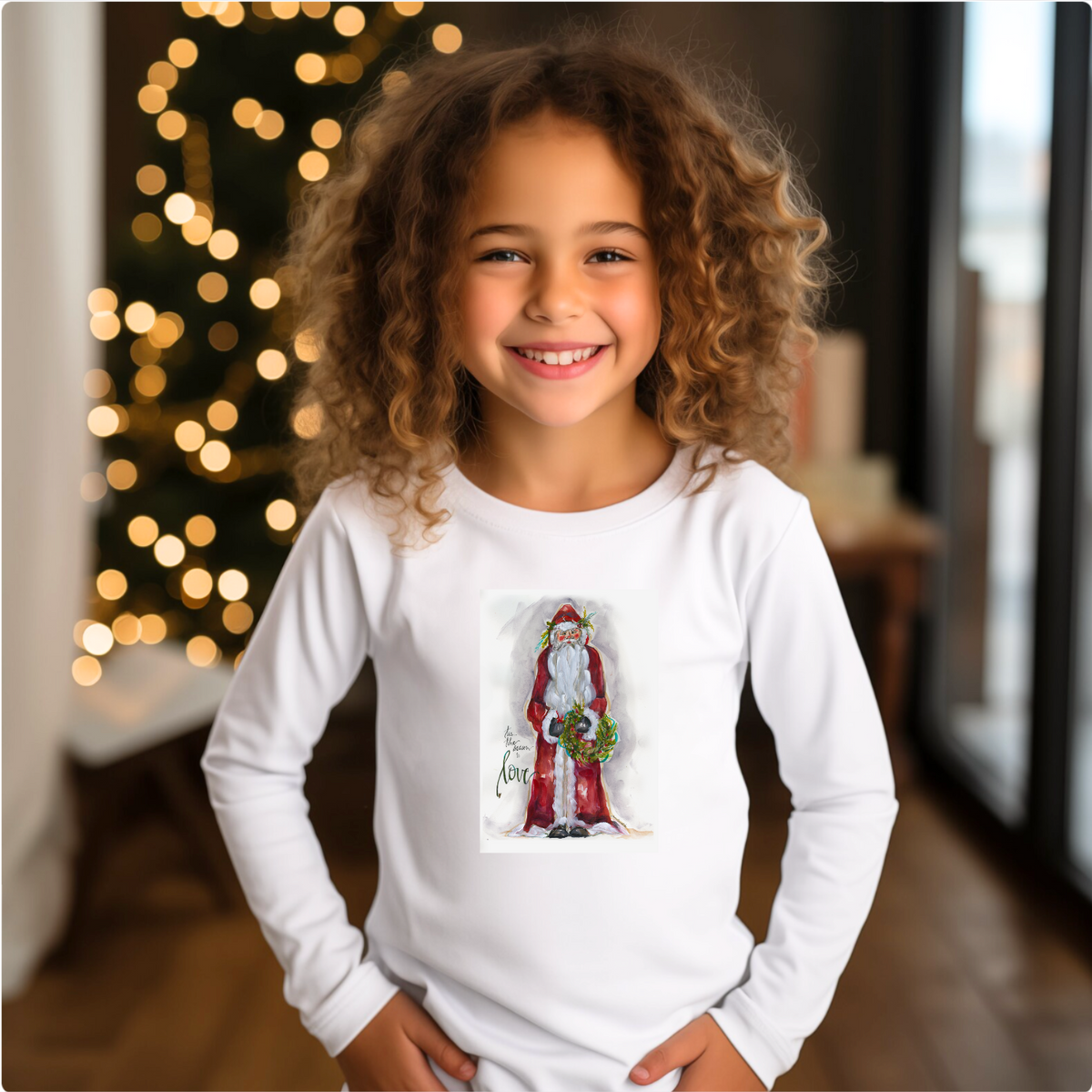 Santa Love Child & Youth Long Sleeve Shirt