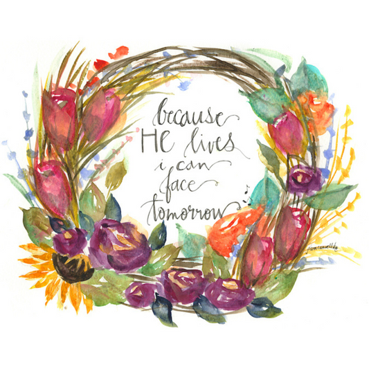 Because He Lives Wreath