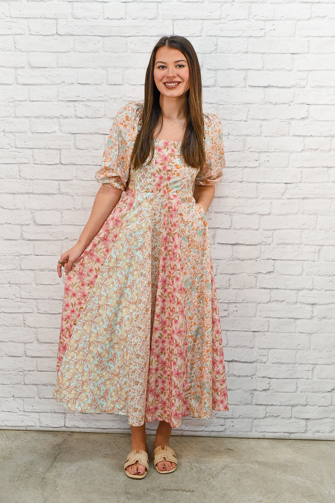 Meadowlight Floral Midi Dress