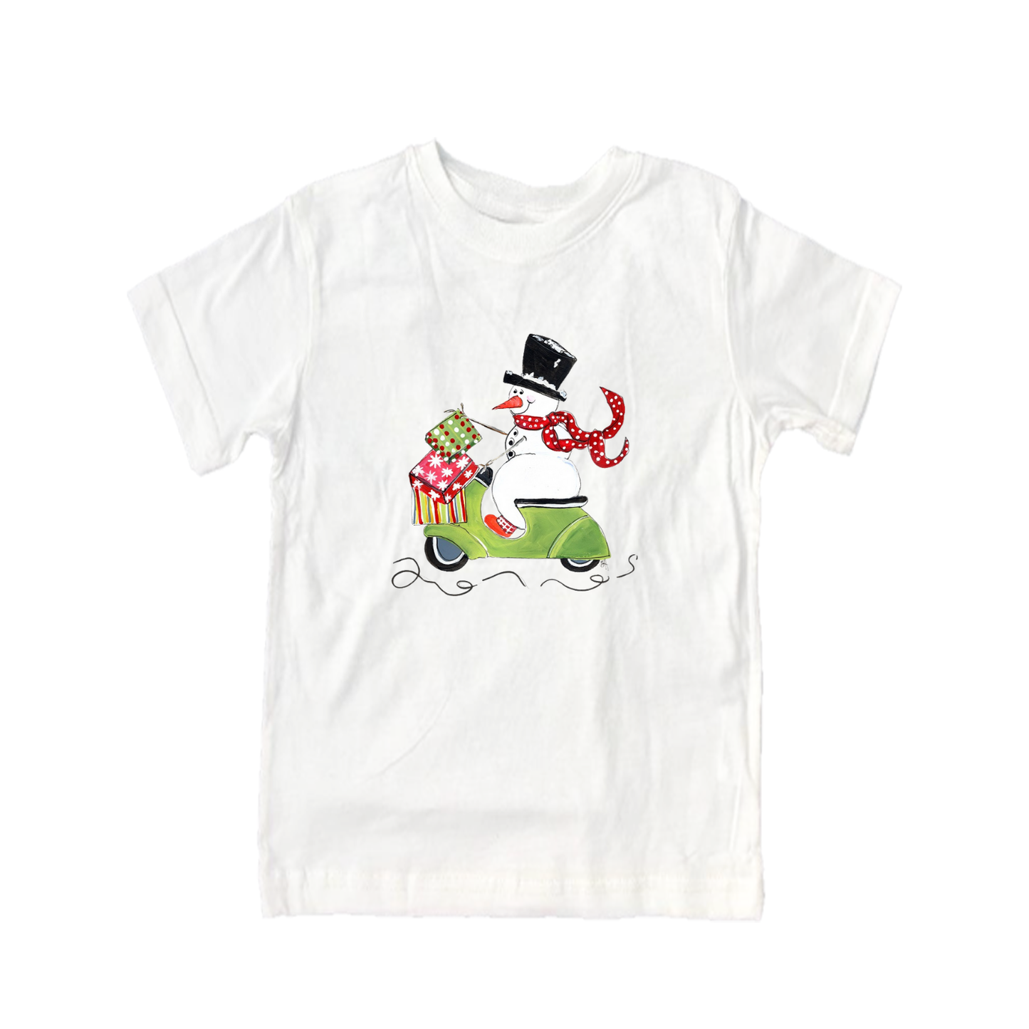 Child Shirt - 602 Scooter Snowman