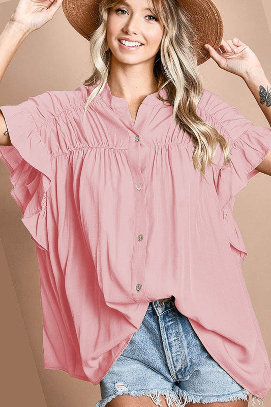 Oversized Silky Button Up