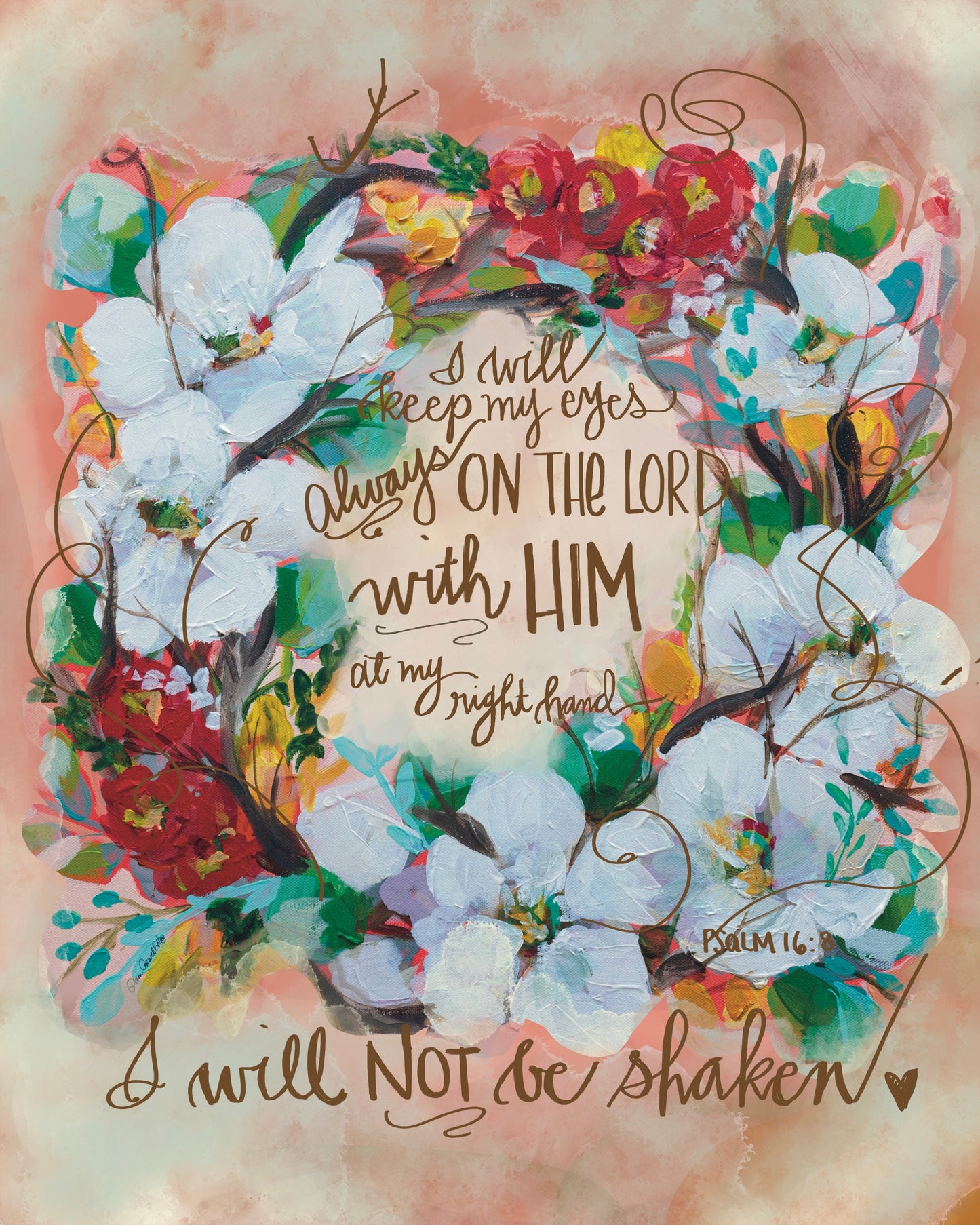 Will Not Be Shaken Wreath Car Charm
