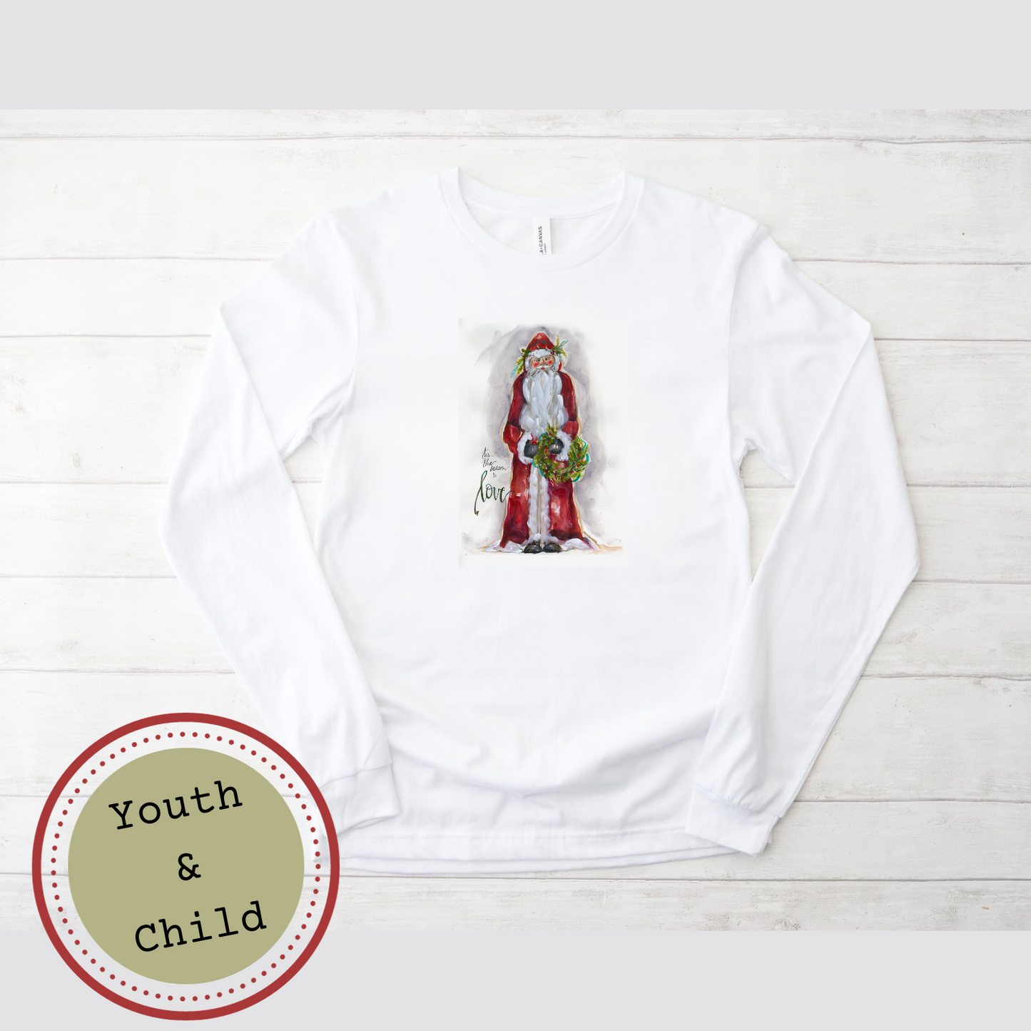 Santa Love Child & Youth Long Sleeve Shirt