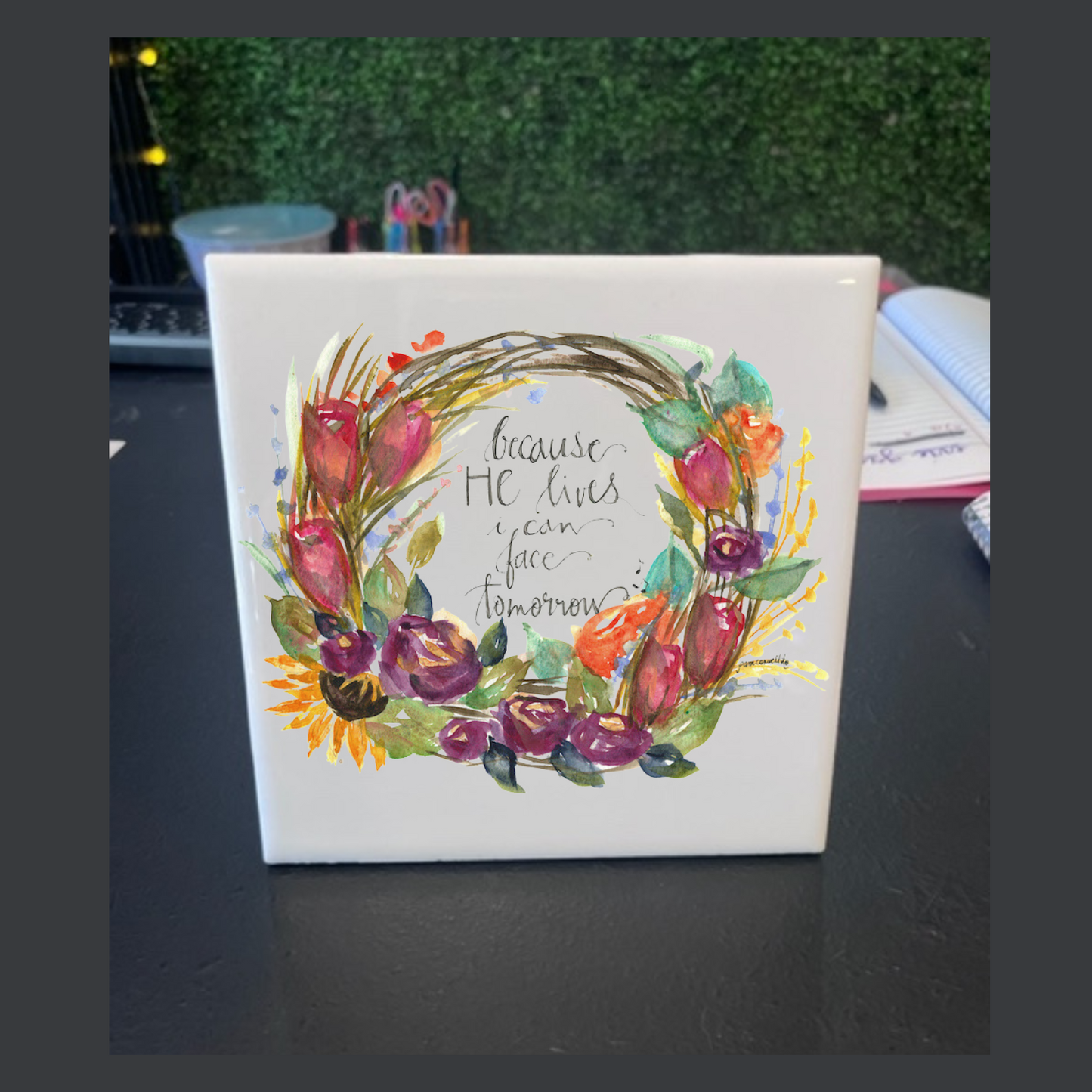 Because He Lives Wreath