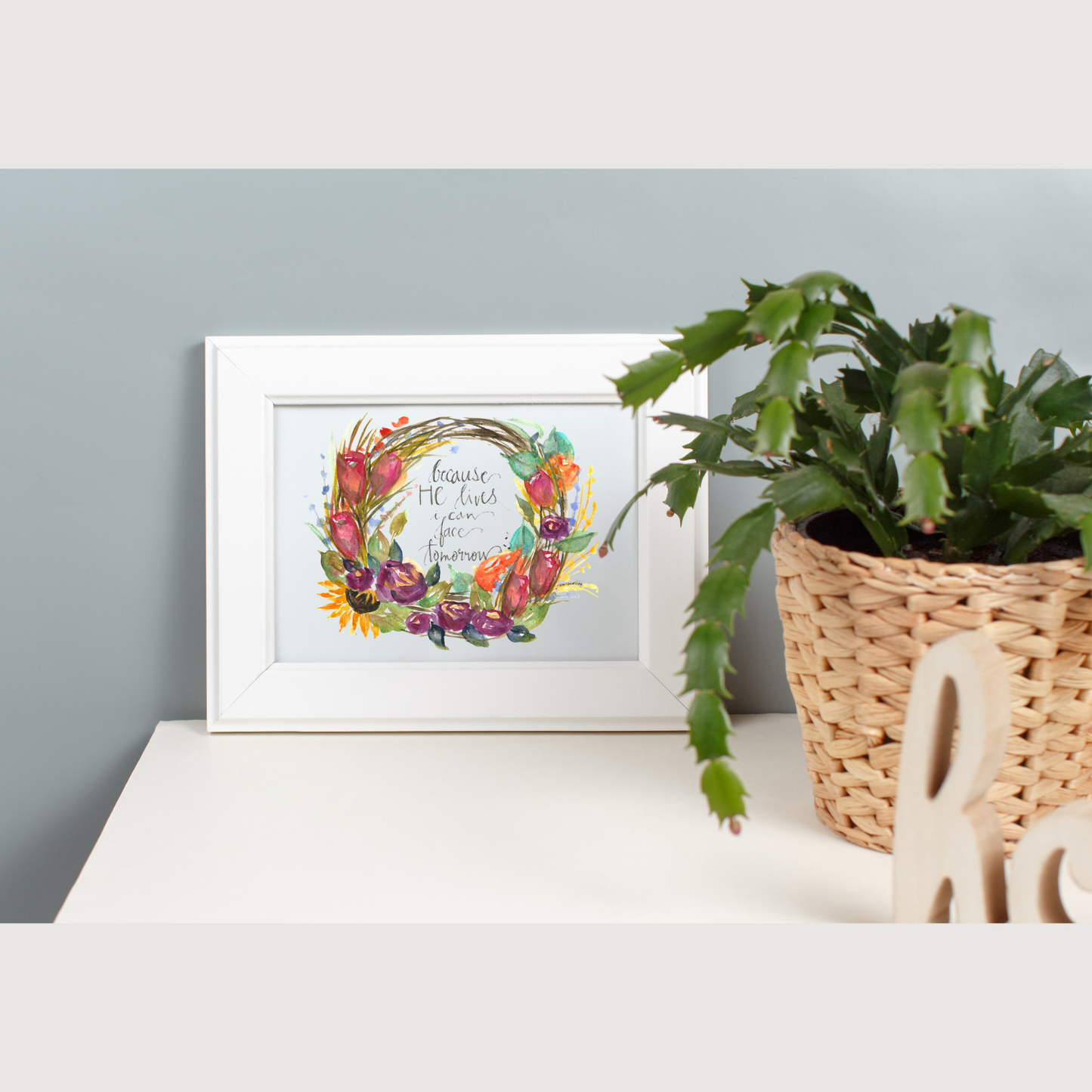 Because He Lives Wreath