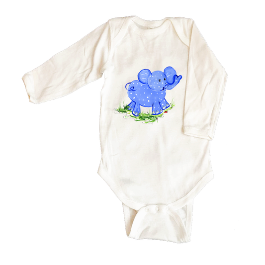 Bodysuit Long Sleeve  250 Blue Elephant