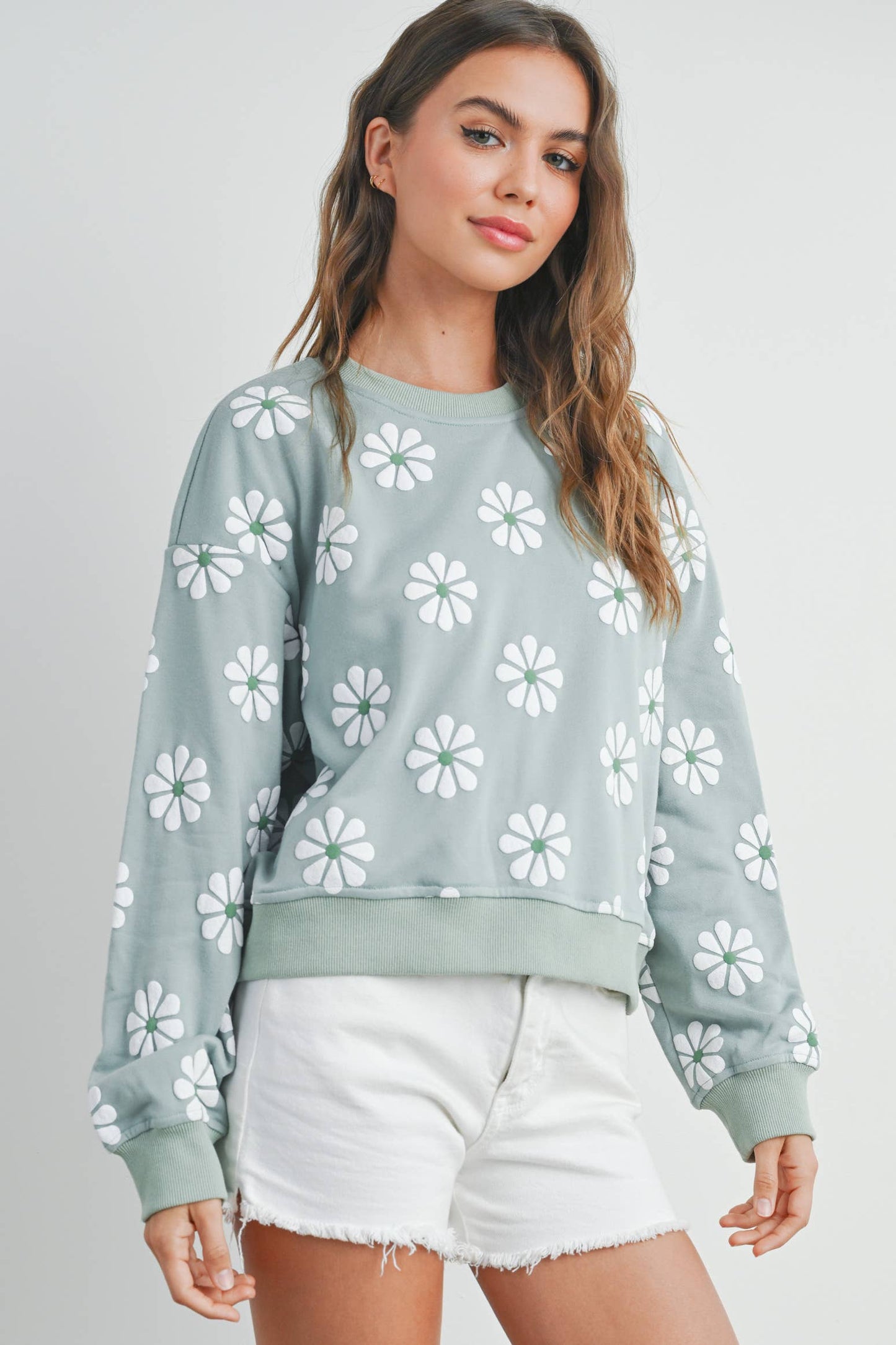 Daisy Round Neck Sweatshirt