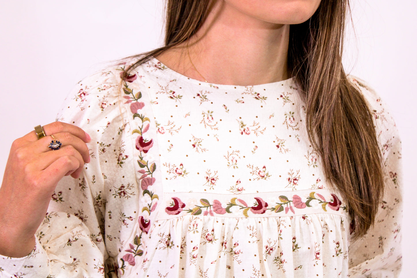Winter Meadow Smocked Blouse