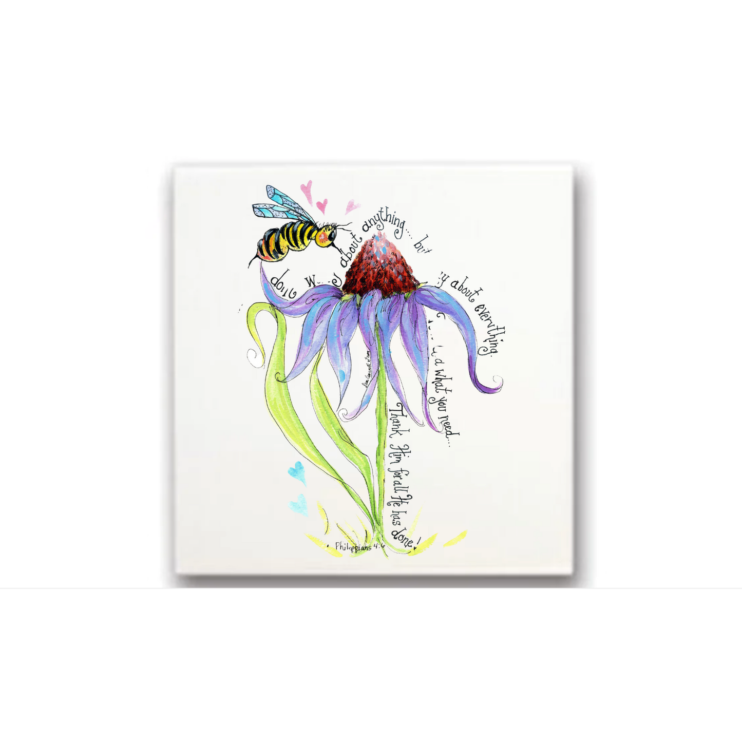 Bee & Coneflower