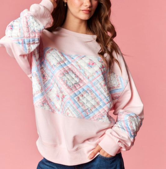 Sweet Cottage Patchwork Pullover