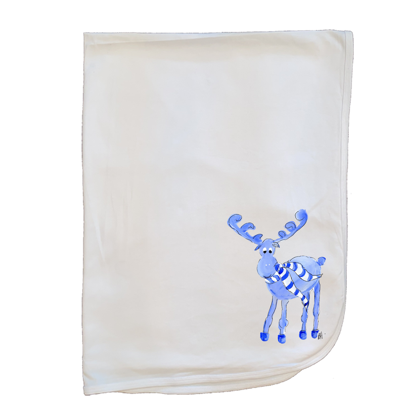 Christmas Blanket -259	Blue Reindeer