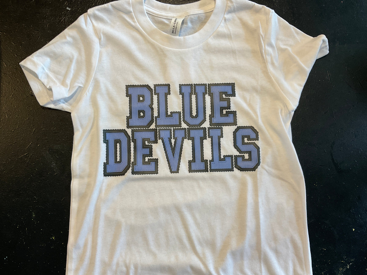 Cozy Momma Blue Devils Seersucker TShirt