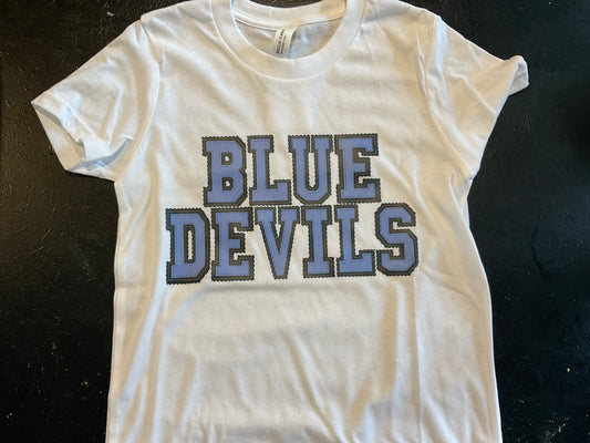 Cozy Momma Blue Devils Seersucker TShirt