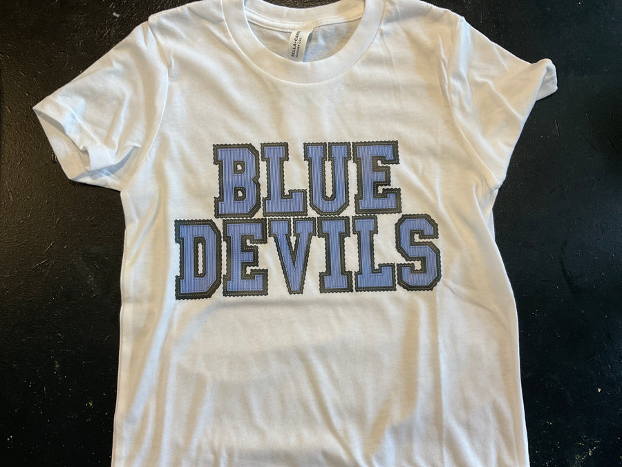 Cozy Momma Blue Devils Seersucker TShirt