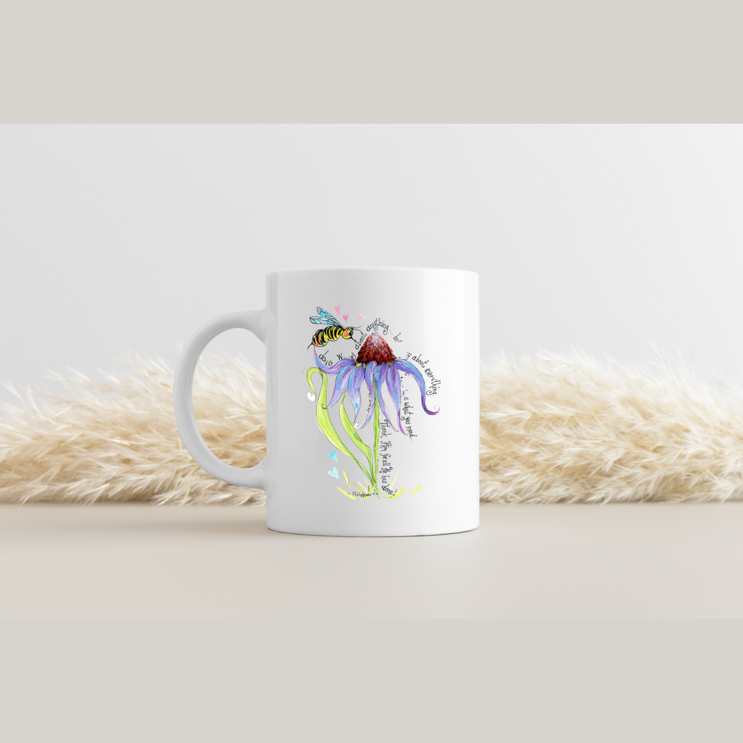 Bee & Coneflower