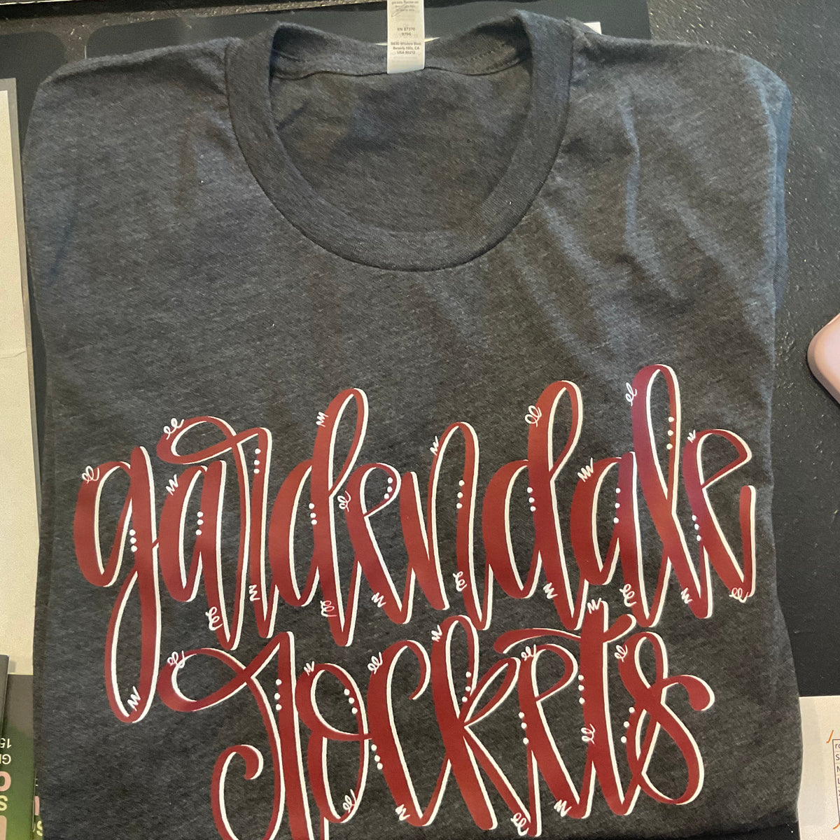 Cozy momma Gardendale rockets script dark grey - adult