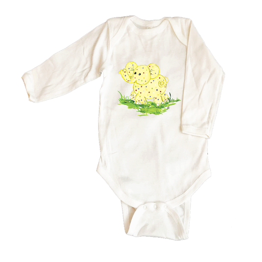 Bodysuit Long Sleeve  38 Yellow Elephant