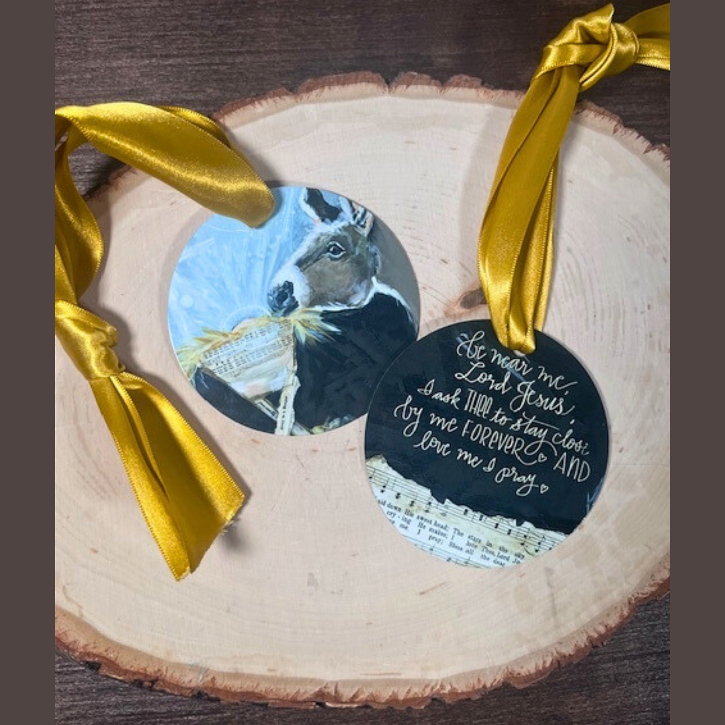 Be Near Me Donkey Reversible Ornament