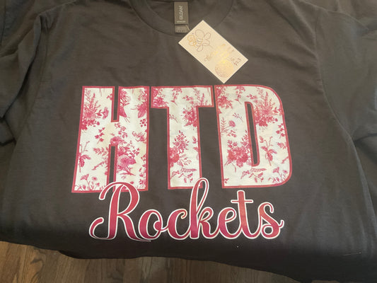 The B's Tees HTD Rockets floral Tshirt