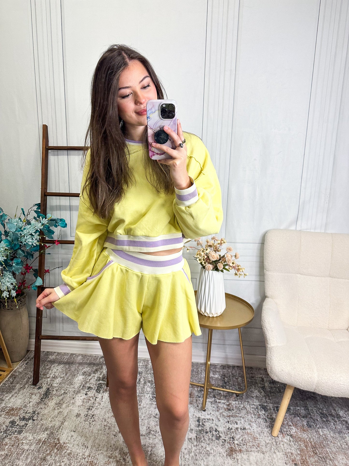 Sunshine Club Pleated Skort Lounge Set