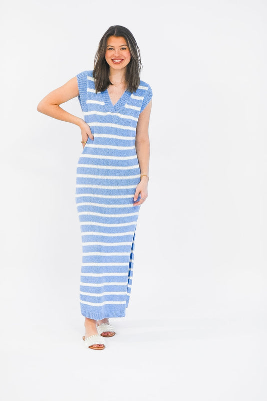 Seashells & Sunsets Dress (Blue)