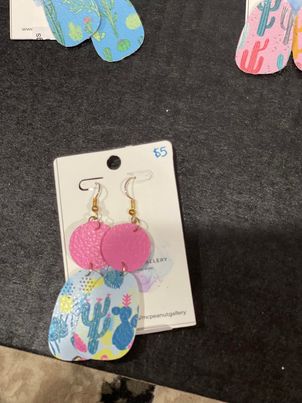 McPeanut Gallery Spring Leather Earrings