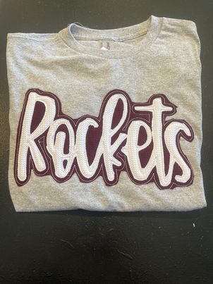 D's Designs Rockets Grey Mascot Youth Long Sleeve