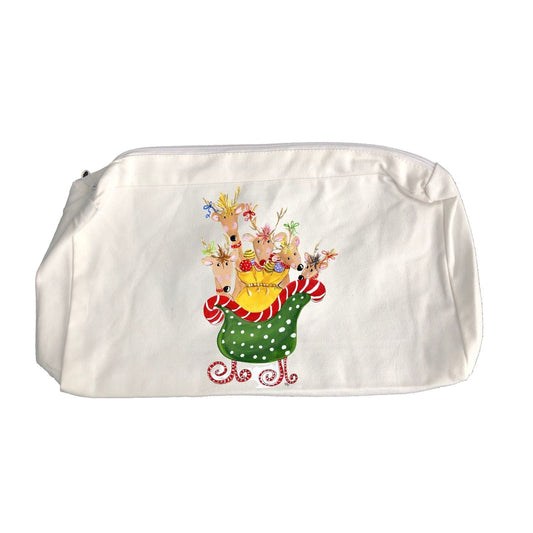 Zipper Bag 705 Girl Reindeer in Sleigh