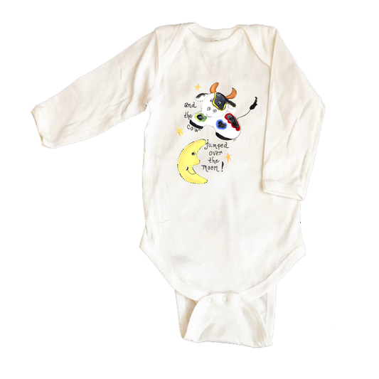 Bodysuit Long Sleeve 514 Cow Over the Moon