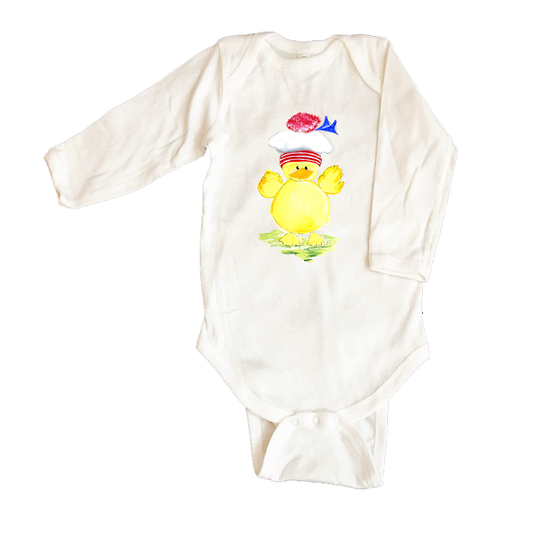 Bodysuit Long Sleeve  516 Duck w-Pom, Pom Hat