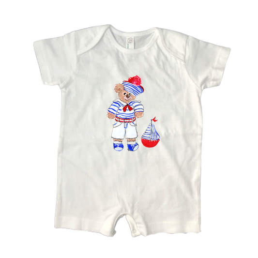 Cotton Romper 530 Sailor Bear