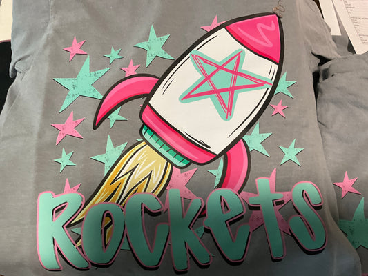 Cozy mama gray rockets w/Stars
